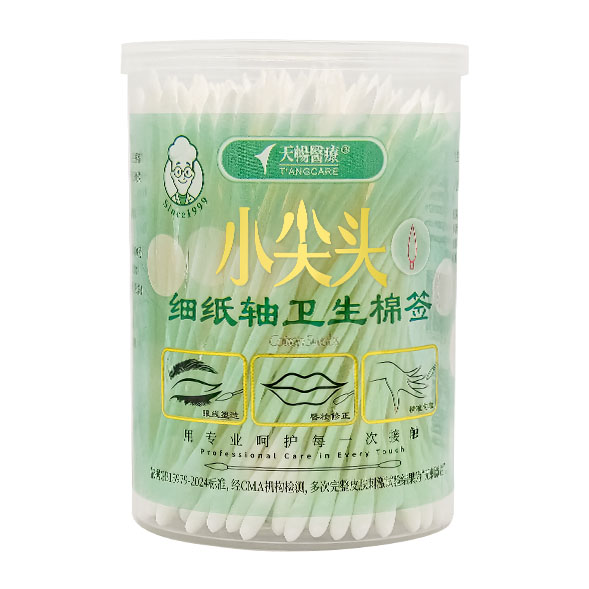 细杆小尖头棉签180支/桶