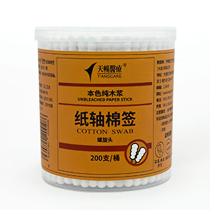 本色螺纹棉签200支